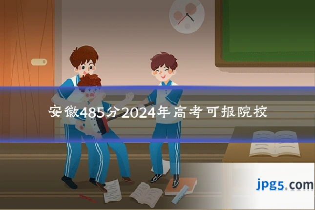 安徽485分2024年高考可报院校