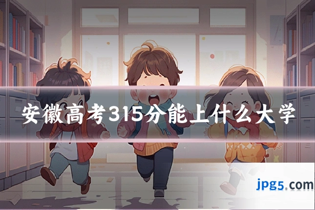 安徽高考315分能上什么大学