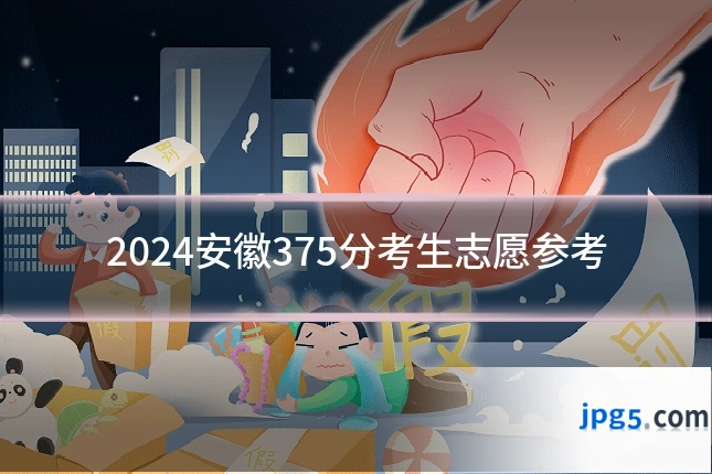 2024安徽375分考生志愿参考