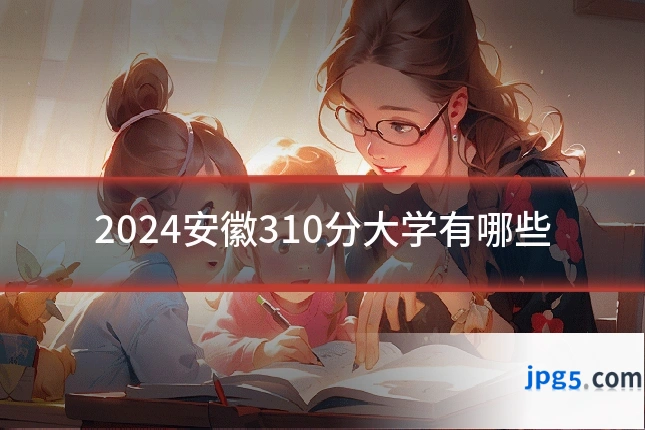 2024安徽310分大学有哪些