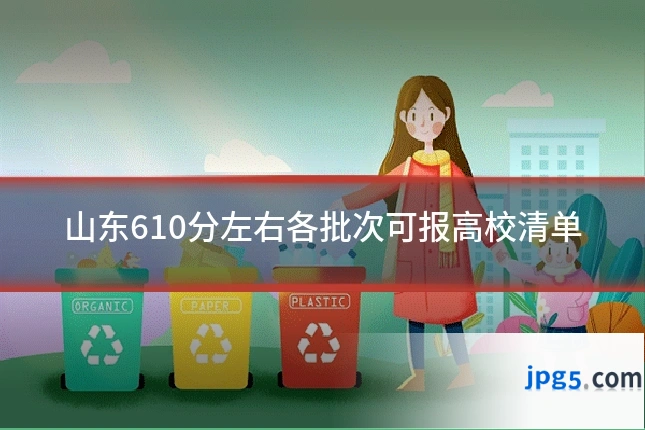 山东610分左右各批次可报高校清单