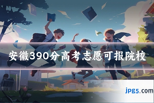 安徽390分高考志愿可报院校