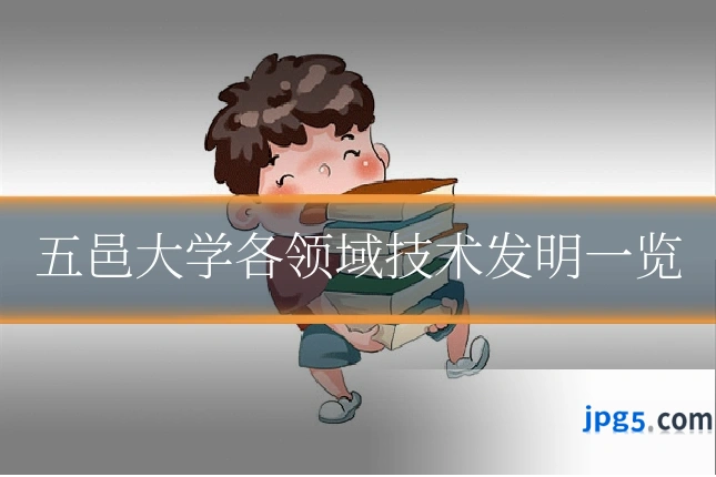 五邑大学各领域技术发明一览