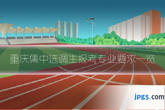 重庆集中选调生报考专业要求一览