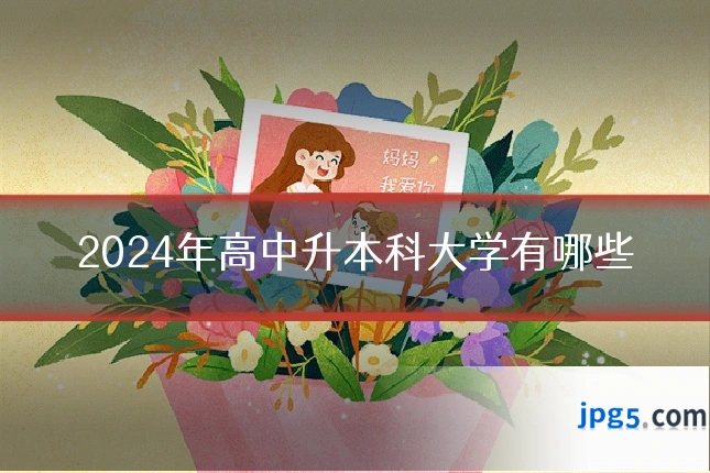 2024年高中升本科大学有哪些