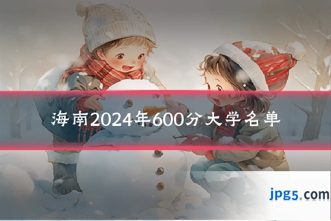 海南2024年600分大学名单