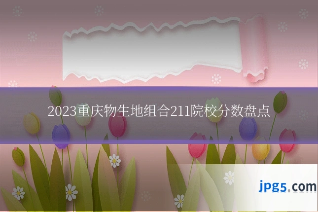 2023重庆物生地组合211院校分数盘点