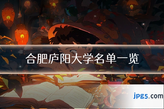 合肥庐阳大学名单一览