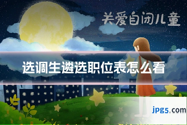 选调生遴选职位表怎么看