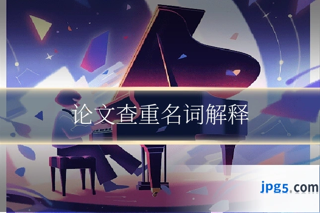 论文查重名词解释