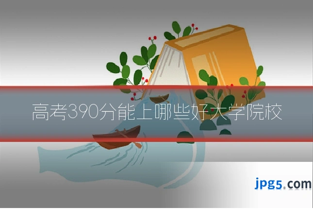 高考390分能上哪些好大学院校