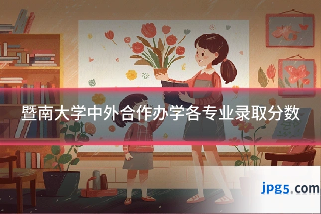 暨南大学中外合作办学各专业录取分数