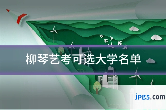 柳琴艺考可选大学名单