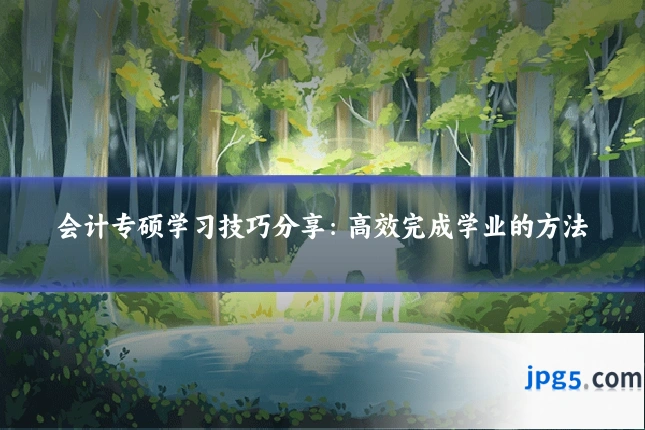 会计专硕学习技巧分享：高效完成学业的方法