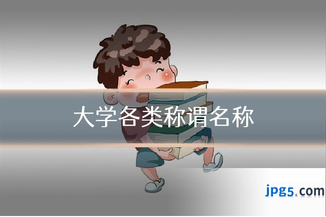 大学各类称谓名称