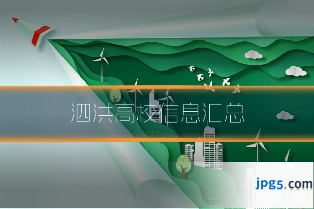 泗洪高校信息汇总