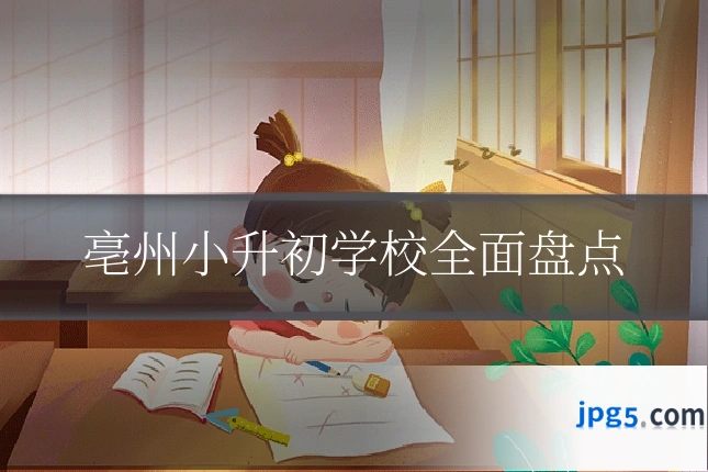 亳州小升初学校全面盘点