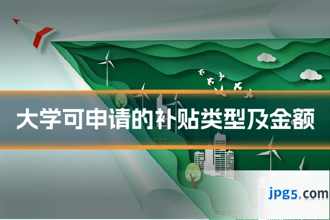 大学可申请的补贴类型及金额