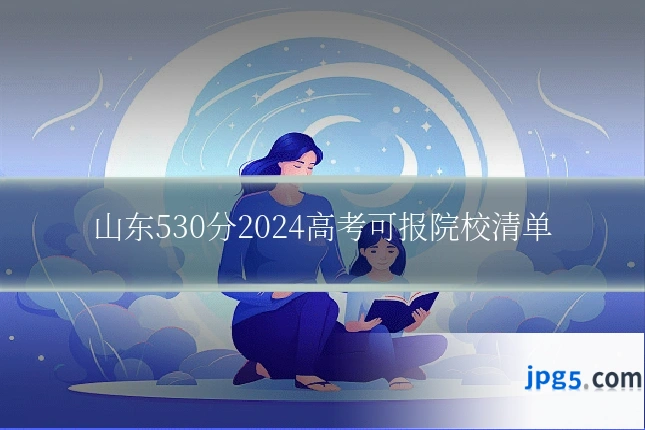 山东530分2024高考可报院校清单