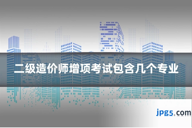 二级造价师增项考试包含几个专业