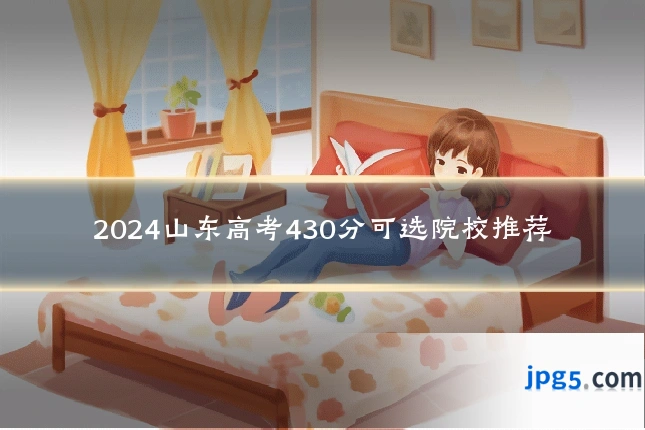 2024山东高考430分可选院校推荐