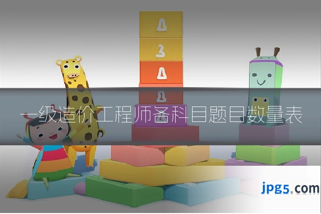 一级造价工程师各科目题目数量表