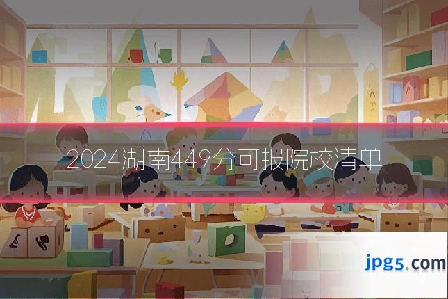 2024湖南449分可报院校清单