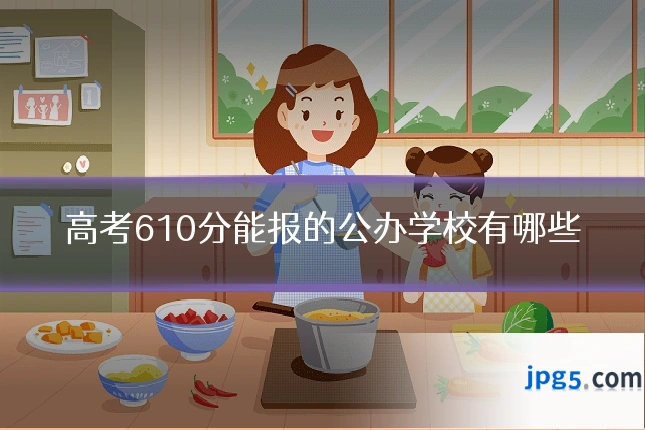 高考610分能报的公办学校有哪些