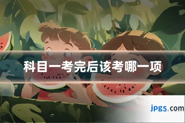 科目一考完后该考哪一项