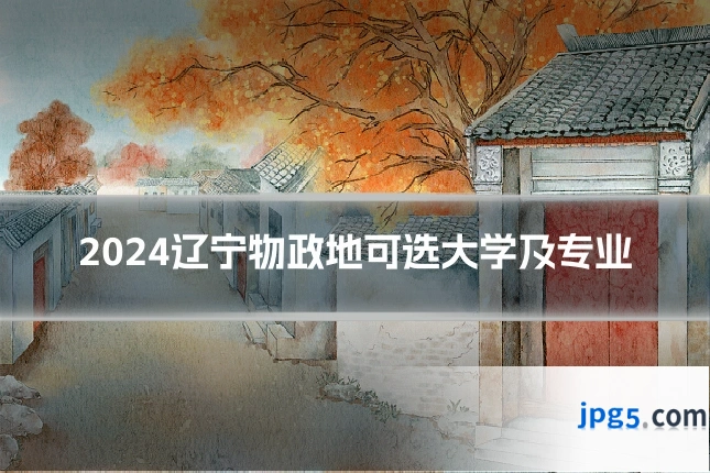 2024辽宁物政地可选大学及专业