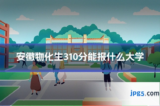 安徽物化生310分能报什么大学
