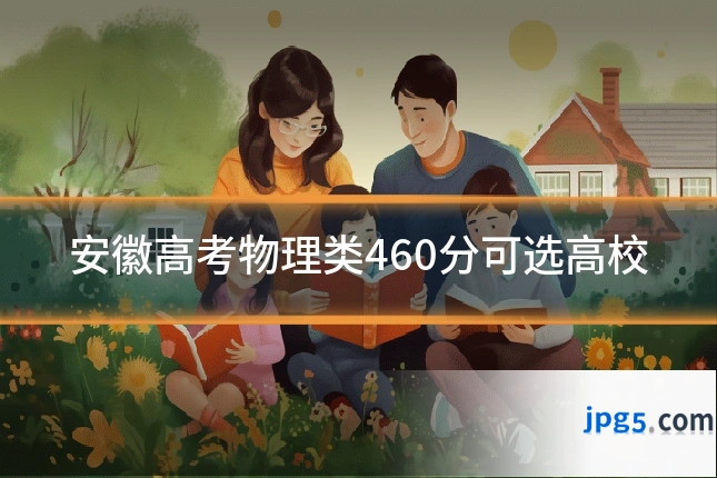 安徽高考物理类460分可选高校