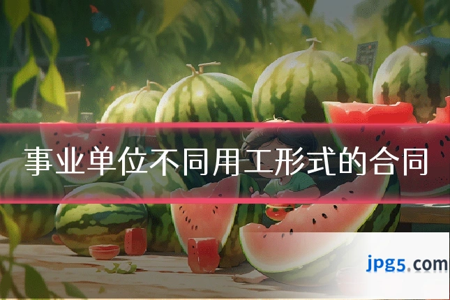 事业单位不同用工形式的合同