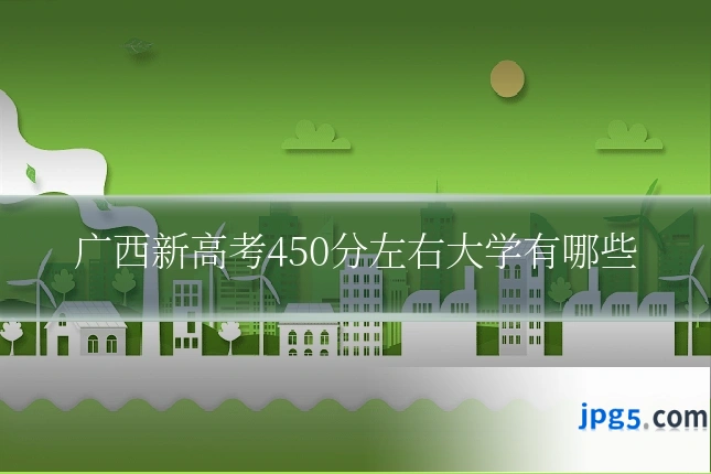 广西新高考450分左右大学有哪些