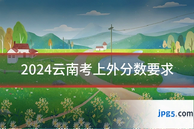 2024云南考上外分数要求