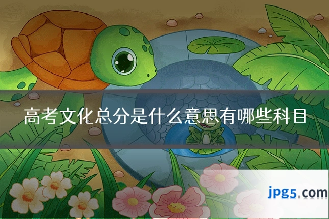 高考文化总分是什么意思有哪些科目