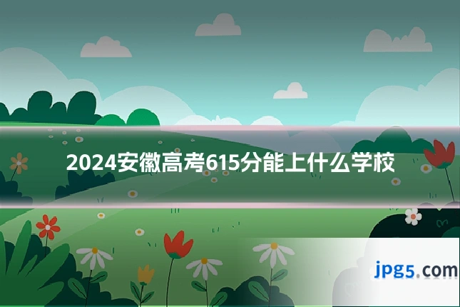 2024安徽高考615分能上什么学校