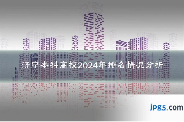 济宁本科高校2024年排名情况分析