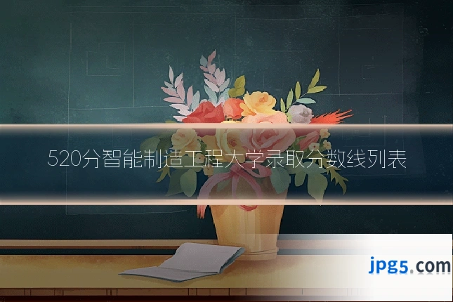 520分智能制造工程大学录取分数线列表