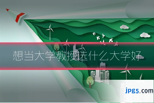 想当大学教授选什么大学好