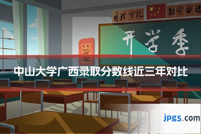 中山大学广西录取分数线近三年对比