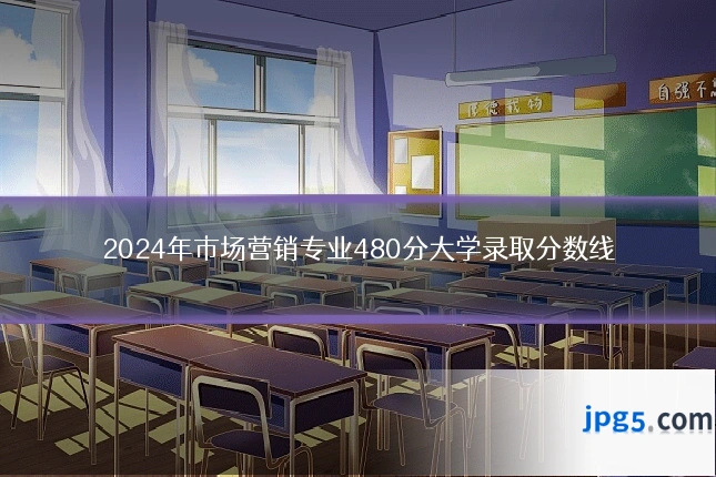 2024年市场营销专业480分大学录取分数线