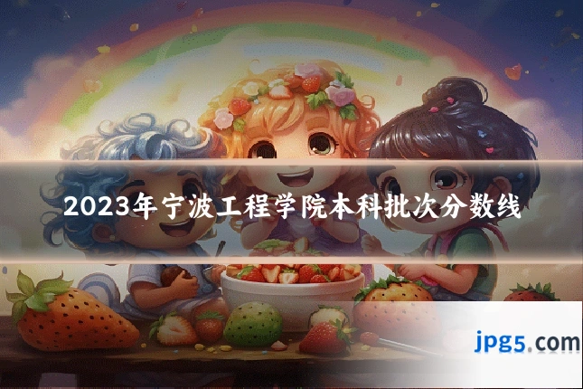 2023年宁波工程学院本科批次分数线