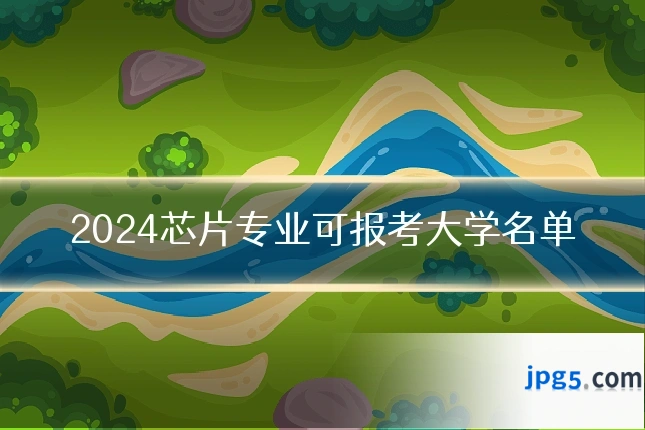 2024芯片专业可报考大学名单