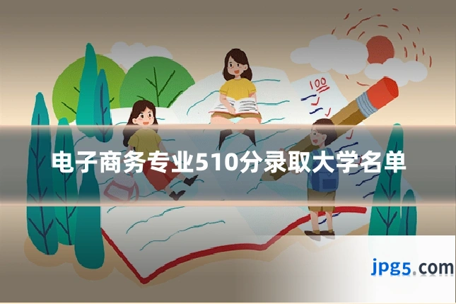 电子商务专业510分录取大学名单
