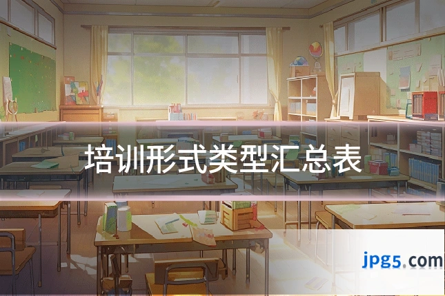 培训形式类型汇总表