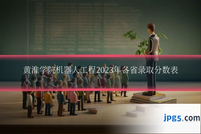 黄淮学院机器人工程2023年各省录取分数表
