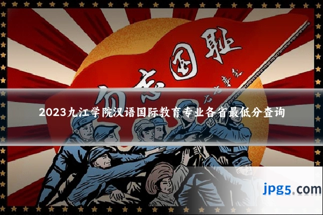 2023九江学院汉语国际教育专业各省最低分查询