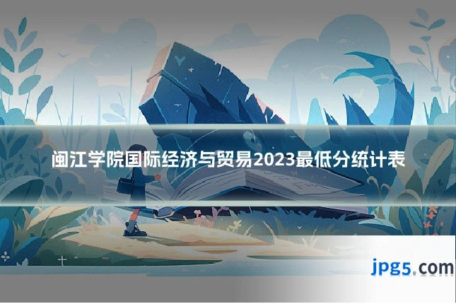 闽江学院国际经济与贸易2023最低分统计表