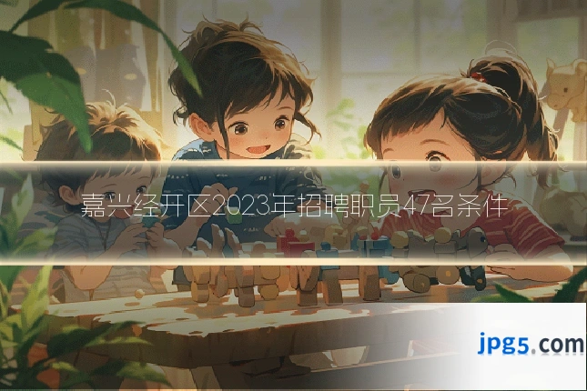 嘉兴经开区2023年招聘职员47名条件